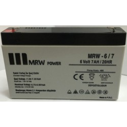 6 V 7 AH KURU TİP AKÜ - MRW-6/7 