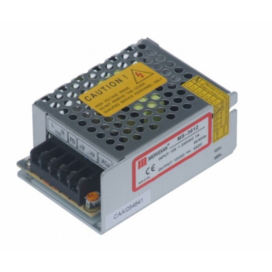MERVESAN - 24 V 1,5 A METAL KASALI AC/DC ( smps ) ADAPTÖR - DRİVER - MT-36-24 MERVESAN 24 V 1,5 A METAL KASALI AC/DC ( smps ) ADAPTÖR - DRİVER - MT-36-24 MT-36-24