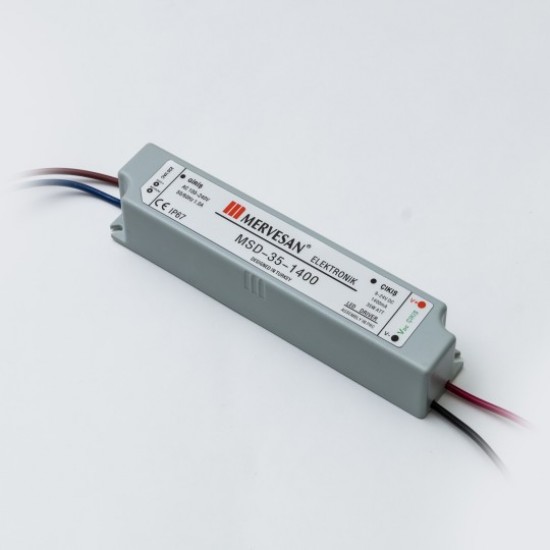 MERVESAN - 1400 mA 35 W SABİT AKIM AC/DC LED DRİVER IP 67 - MSD-35-1400 MERVESAN 1400 mA 35 W SABİT AKIM AC/DC LED DRİVER IP 67 - MSD-35-1400 MSD-35-1400