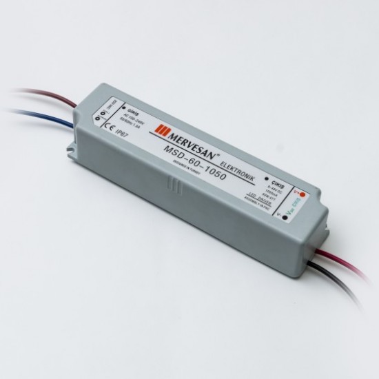 MERVESAN - 1050 mA 60 W SABİT AKIM AC/DC LED DRİVER IP 67 - MSD-60-1050 MERVESAN 1050 mA 60 W SABİT AKIM AC/DC LED DRİVER IP 67 - MSD-60-1050 MSD-60-1050