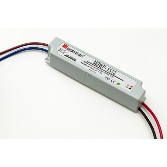 MERVESAN - 12 V 1 A PLASTİK KASA AC/DC ADAPTÖR - DRİVER - MSWP-15-12 MERVESAN 12 V 1 A PLASTİK KASA AC/DC ADAPTÖR - DRİVER - MSWP-15-12 MSWP-15-12