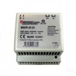 24 V-1,87 A RAY TİPİ AC/DC ADAPTÖR - MSDR-45-24 24 V-1,87 A RAY TİPİ AC/DC ADAPTÖR - MSDR-45-24