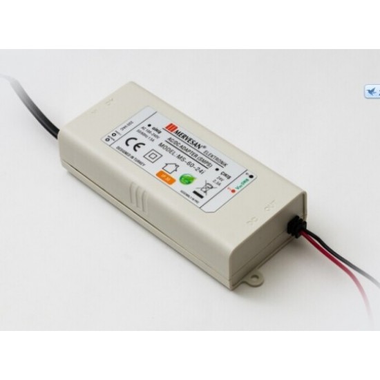 MERVESAN - 24 V 2,5 A PLASTİK KASA AC/DC ADAPTÖR - DRİVER - MS-60-24-İ MERVESAN 24 V 2,5 A PLASTİK KASA AC/DC ADAPTÖR - DRİVER - MS-60-24-İ MS-60-24-İ