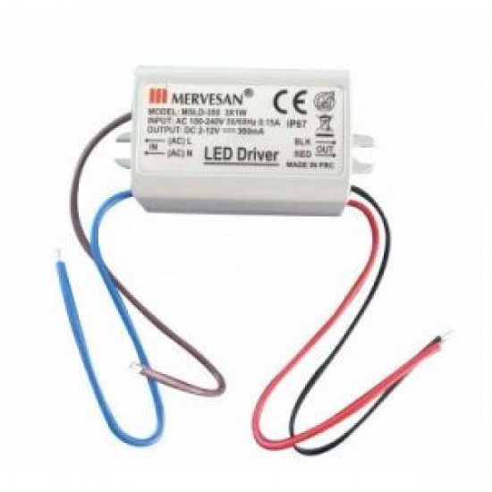 MERVESAN - 350 mA 4,2 W SABİT AKIM AC/DC LED DRİVER IP 30 - MSD-350-İ MERVESAN 350 mA 4,2 W SABİT AKIM AC/DC LED DRİVER IP 30 - MSD-350-İ MSD-350-İ