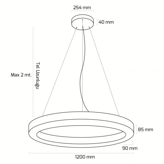 GOYA LIGHTING YUVARLAK SİMİT 120 - 120 W Yuvarlak Simit-120