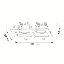 LED SPOT- 2 x 8 W - GY 3102 LED SPOT- 2 x 8 W - GY 3102